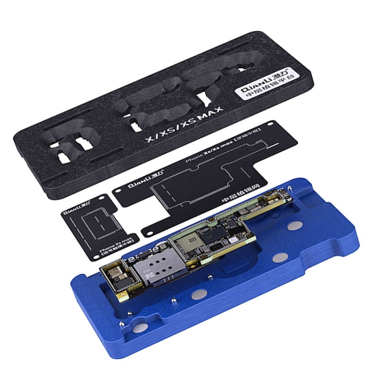 Piattaforma di stencil Reballing Qianli BGA per iPhone X / XS / XS Max, For iPhone X / XS / XS Max Piattaforma di stencil Reballing Qianli BGA per iPhone X / XS / XS Max, For iPhone X / XS / XS Max
